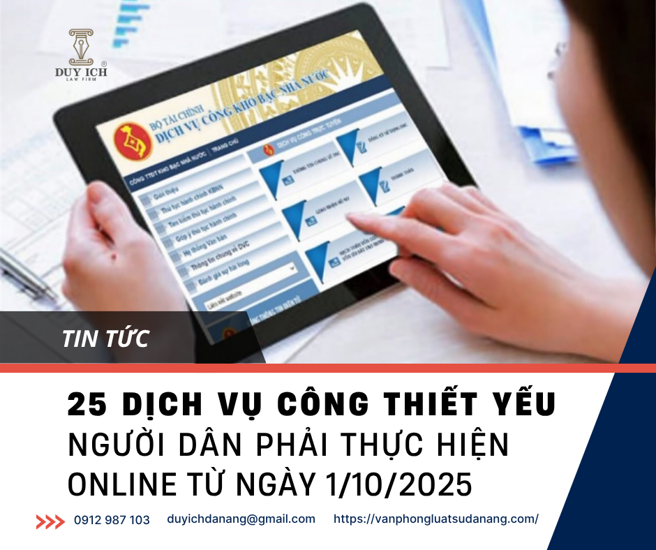 25 DỊCH VỤ CÔNG THIẾT YẾU NGƯỜI DÂN PHẢI THỰC HIỆN ONLINE TỪ NGÀY 1/10/2025