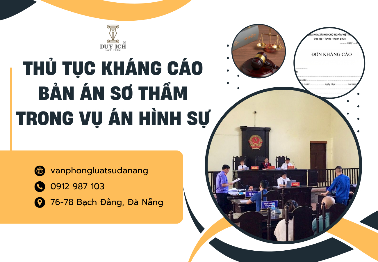 THỦ TỤC KHÁNG CÁO BẢN ÁN SƠ THẨM TRONG VỤ ÁN HÌNH SỰ