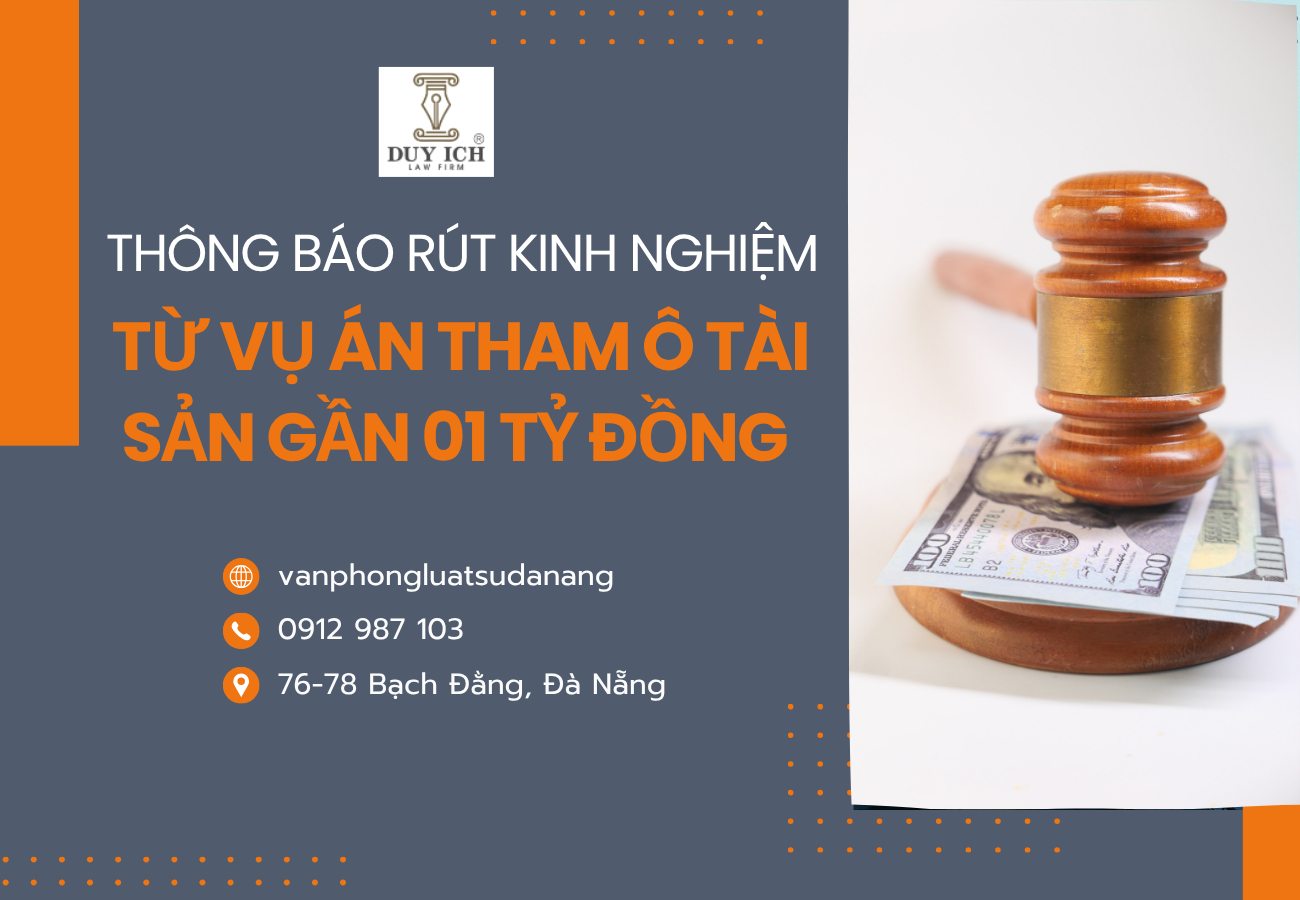 THÔNG BÁO RÚT KINH NGHIỆM TỪ VỤ ÁN THAM Ô TÀI SẢN GẦN 01 TỶ ĐỒNG