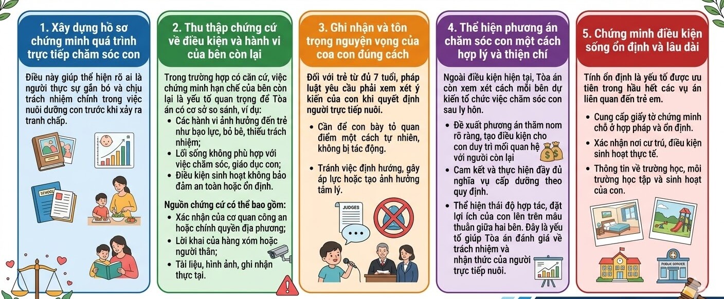 Các cách chứng minh để giành quyền nuôi con trên thực tiễn 