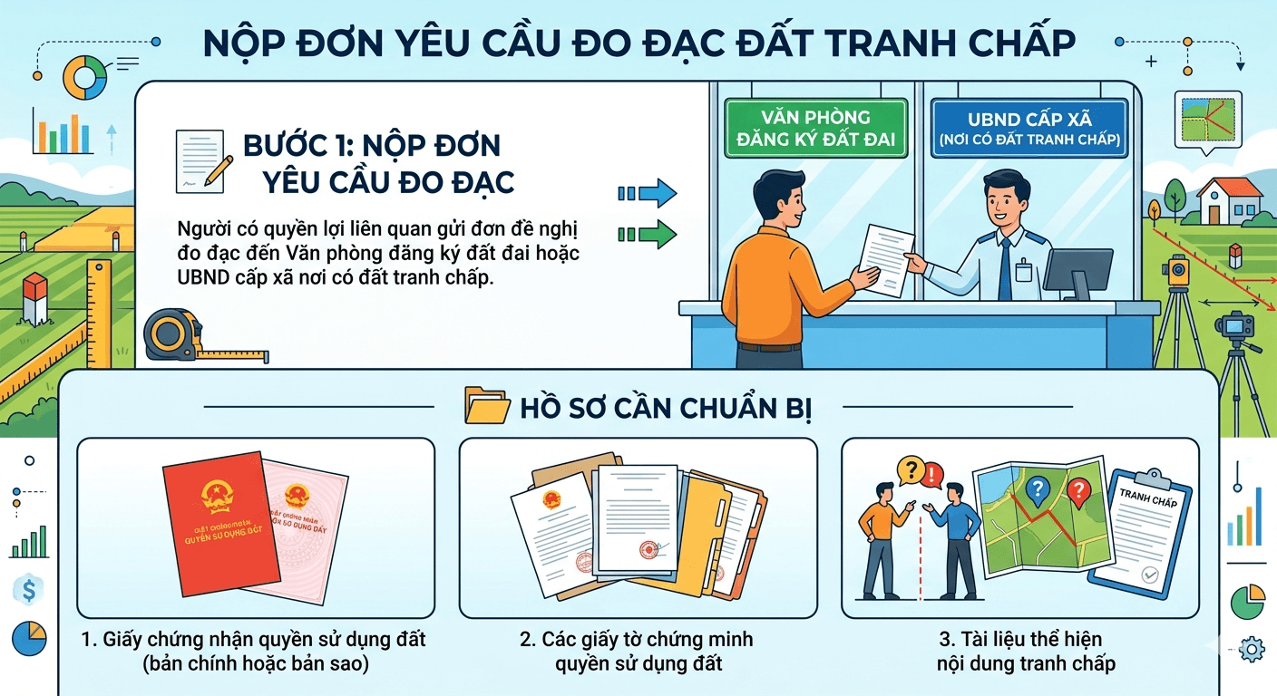 Hồ sơ chuẩn bị để yêu cầu thủ tục đo đạc