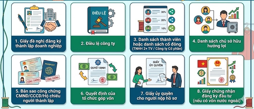 Thành lập công ty may mặc