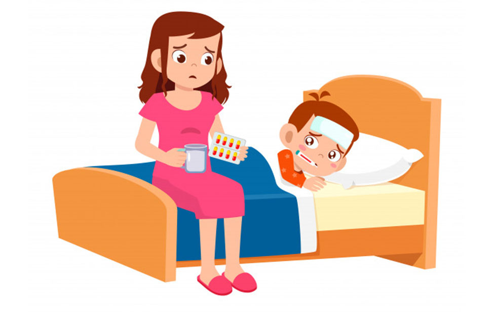 nghỉ ốm Chăm sóc con ốm